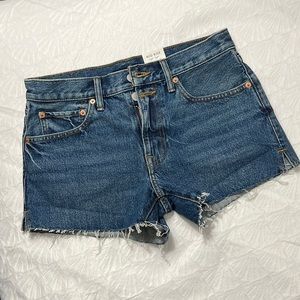 Lucky Brand Mid Rise Cut Off Jean Shorts